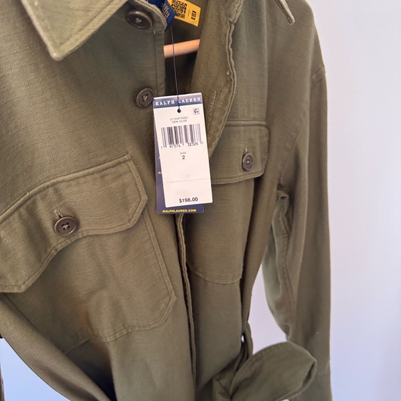 Ralph Lauren Khaki Belted Utility Jacket NWT - Picture 6 of 12